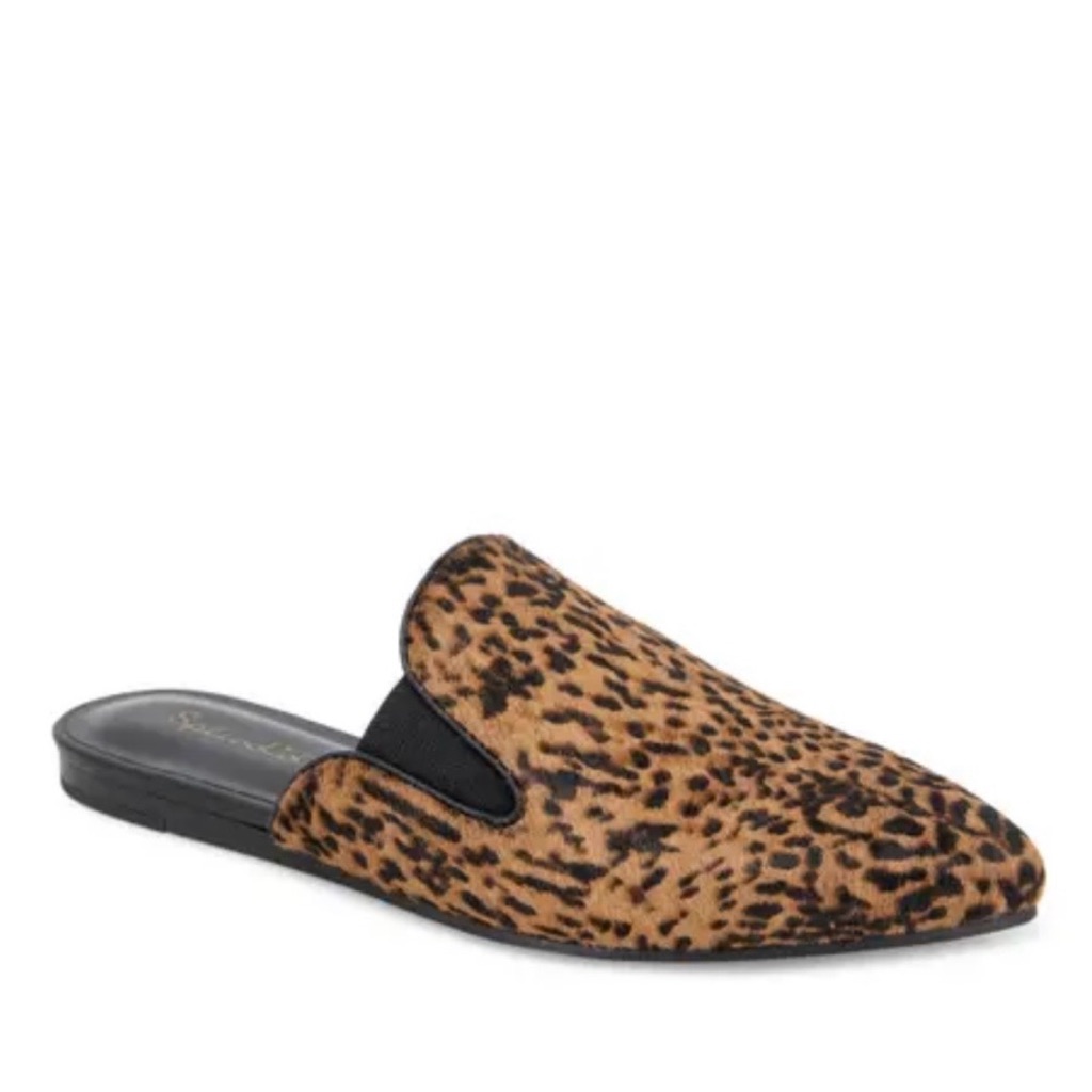 Splendid Liza Slide Calf Fur Cheetah Size 8